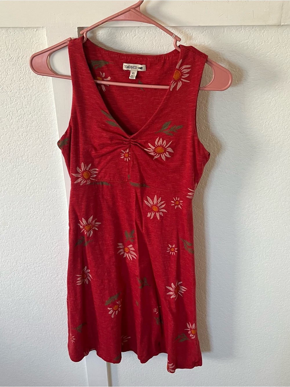 Toad & Co Women's XS Floral V-neck Summer Dress